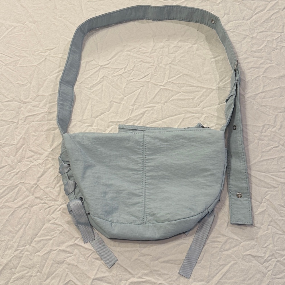 American Eagle Women's Safari Mini Light Blue Slouch Bag NWOT - Picture 4 of 11